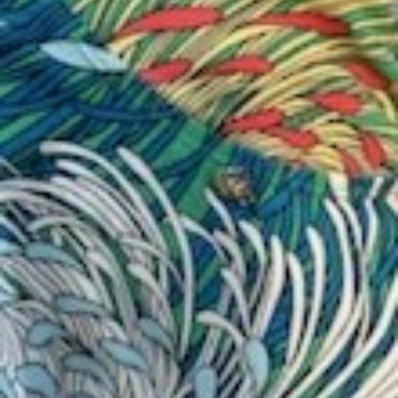 Colorful Chrysanthemum Patterned Soft Jersey Slit Maxi T-Shirt dress - Picture 2 of 7